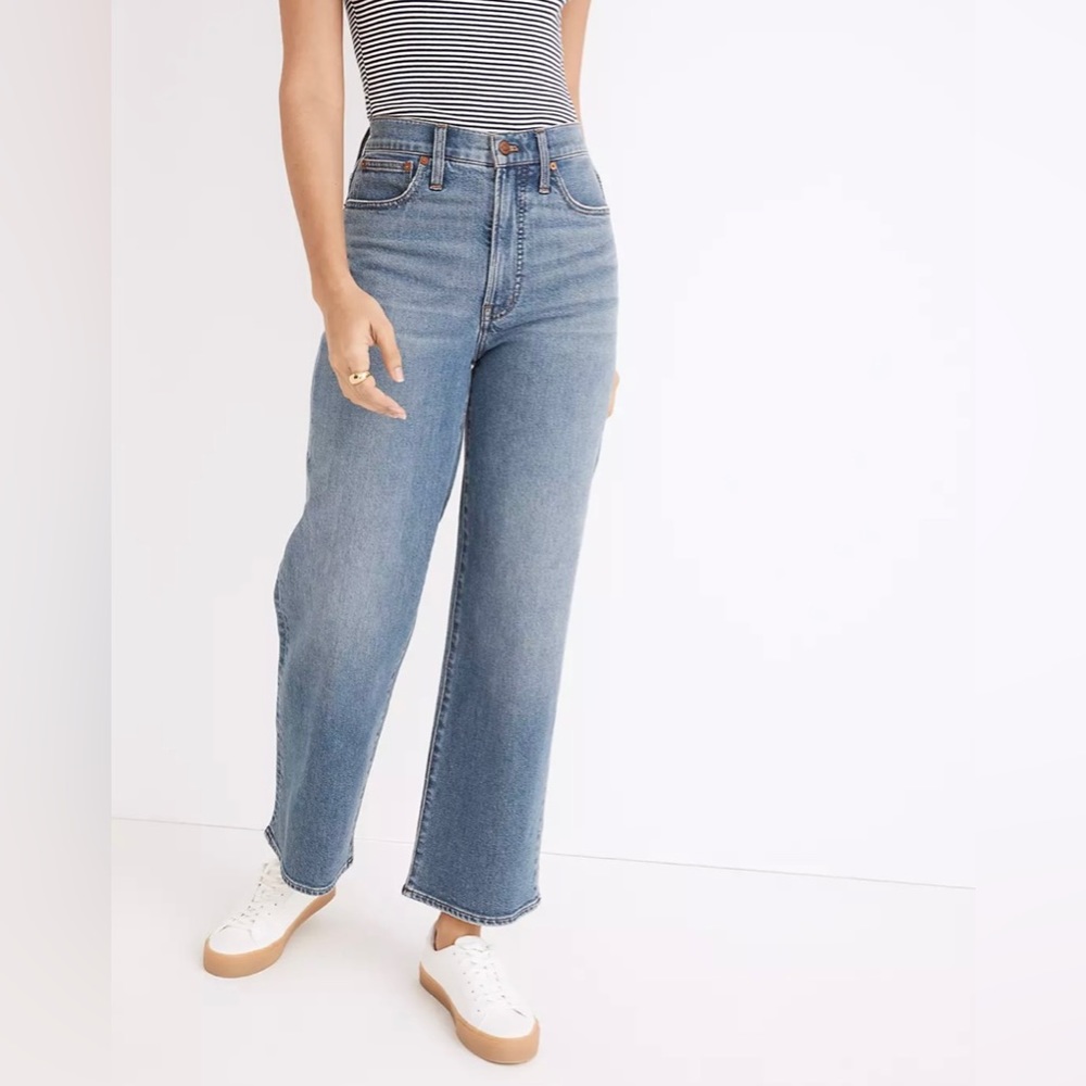 Madewell Perfect Vintage Wide Leg Crop Jean in Montclare Wash Size 27